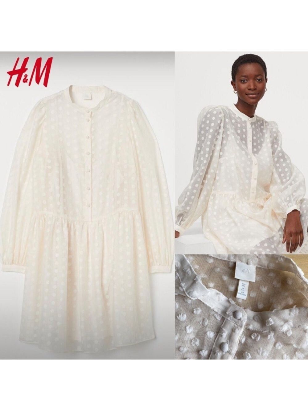 H&M Puff Sleeve Tulle Dress